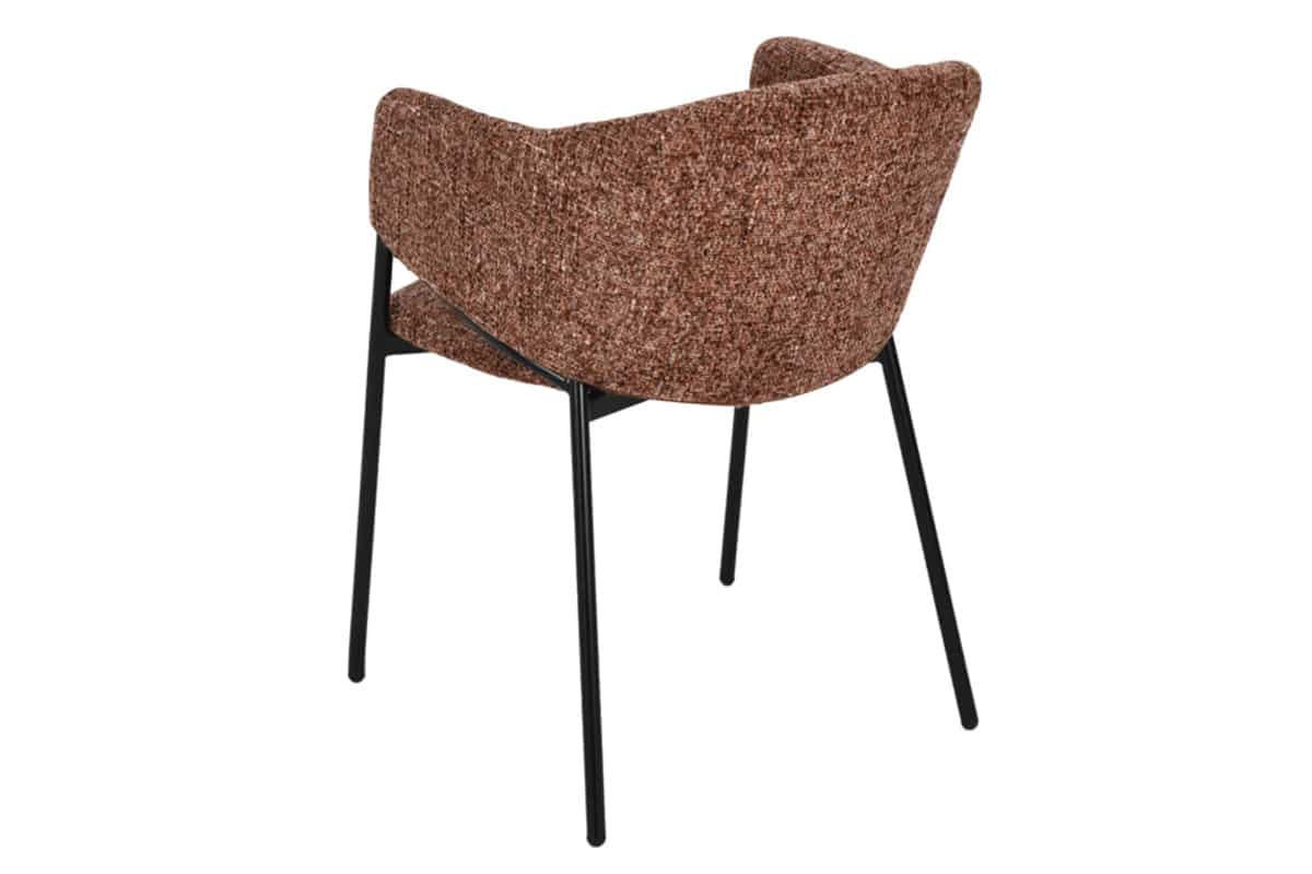 STUHL NOBLESSE Chenille Braun 80 cm - Schwarz/Braun, Kunststoff/Textil (52/77/60cm) - riess-ambiente