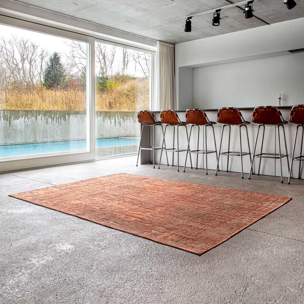 TEPPICH Za Copper Structures 170/240 cm - Rosa, Textil (170/240cm) - Louis De Poortere