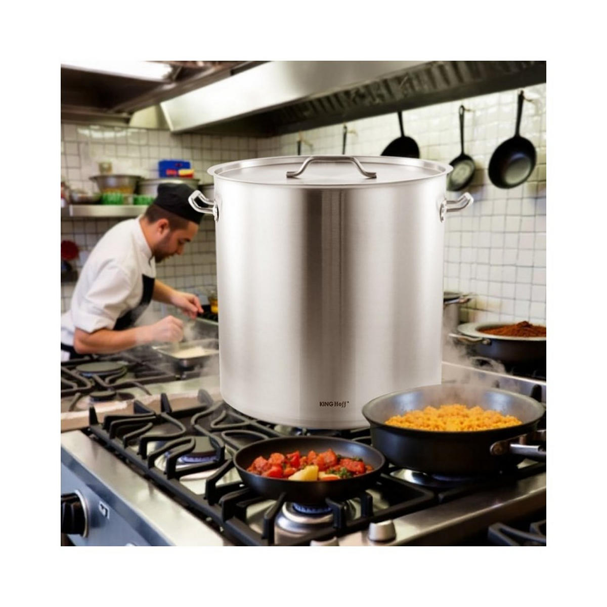 TOPF Silber 50/50/50 cm KH1968 - Silberfarben, Metall (50cm) - Kinghoff 