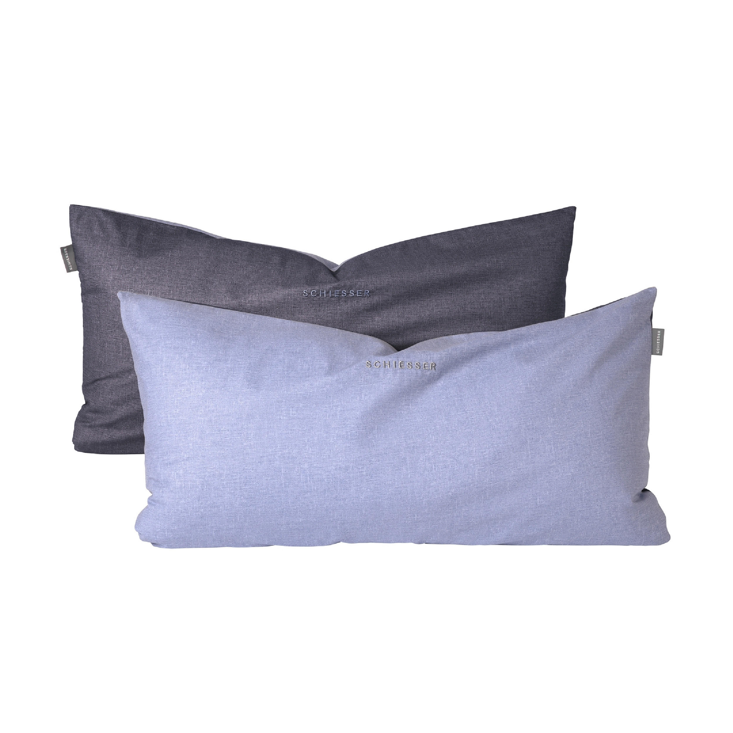 KISSENHÜLLENSET Doubleface - Renforcé - 2-teilig - 40 x 80 cm - Blau - Blau, Textil (40/80cm) - SCHIESSER