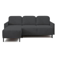 ECKSOFA Hamiel Blaugrau Cord - Blaugrau/Hellgrau, Textil/Metall (212/142cm) - Selsey
