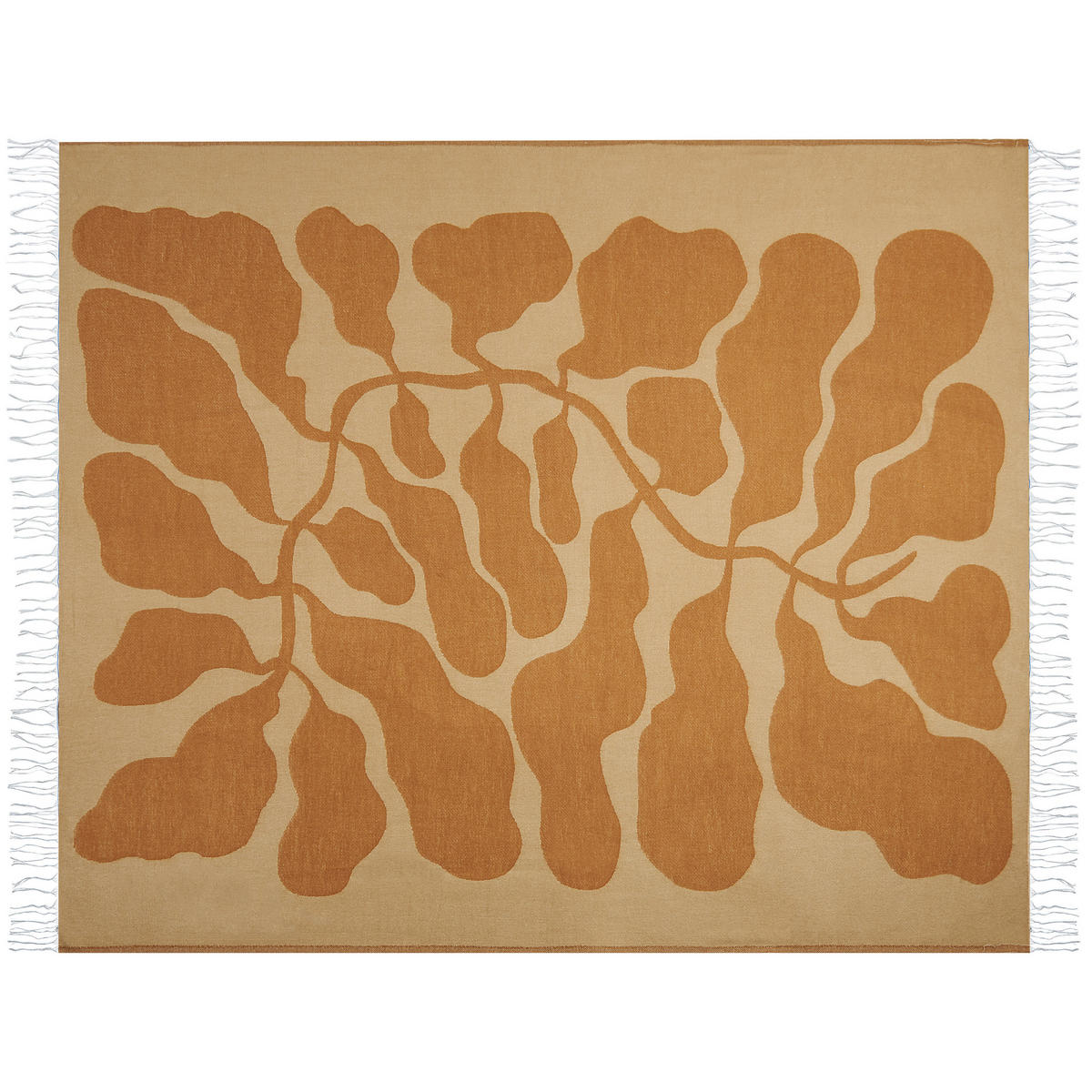 DECKE Orange Bangre 130/170 cm - Orange, Textil (130/170cm) - Beliani