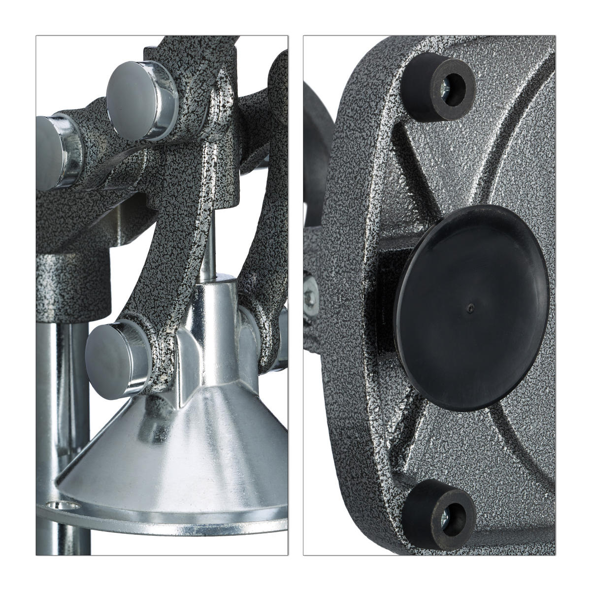 SAFTPRESSE - Silberfarben, Kunststoff/Metall (17.5/47.5/40.5cm) - Relaxdays