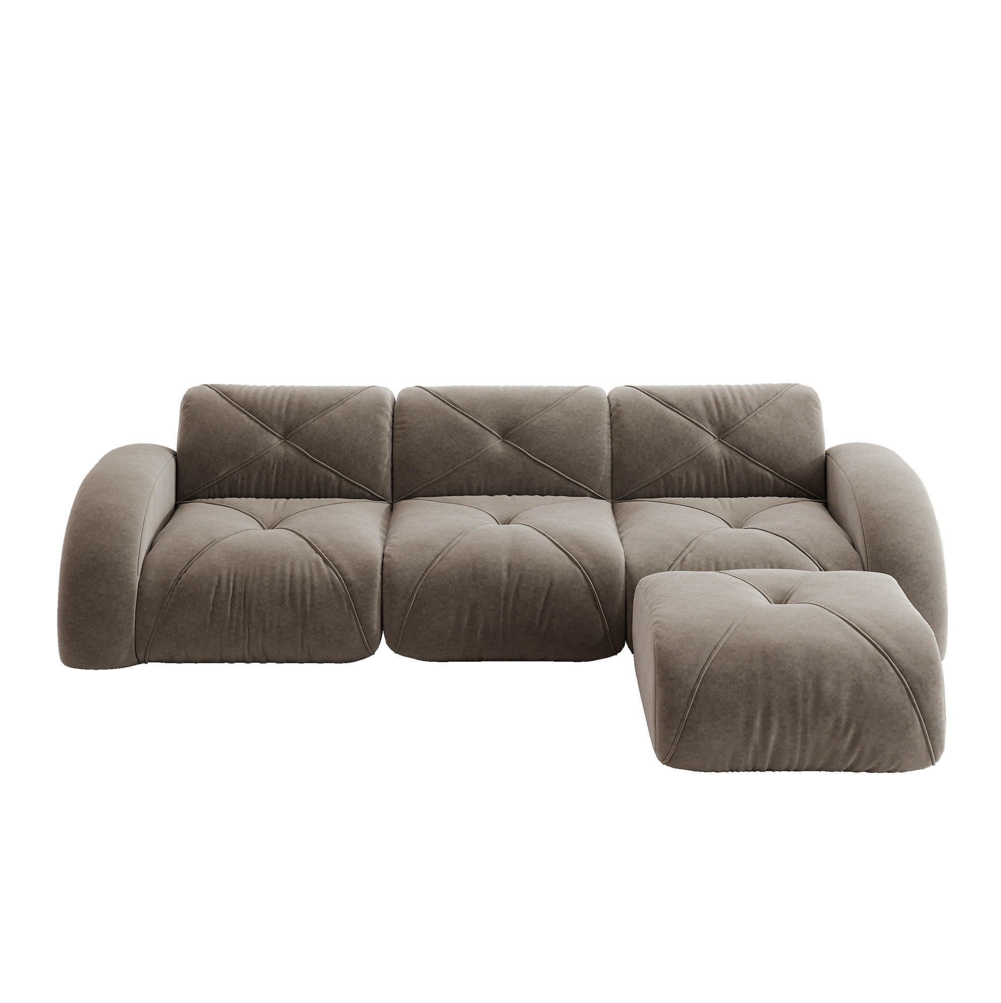Ivmeu Modulsofa Greige 281x171 cm