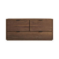 TV-SCHRANK Senson Dunkelbraun aus Walnuss - Dunkelbraun, Holz (120/55/45cm) - Tikamoon