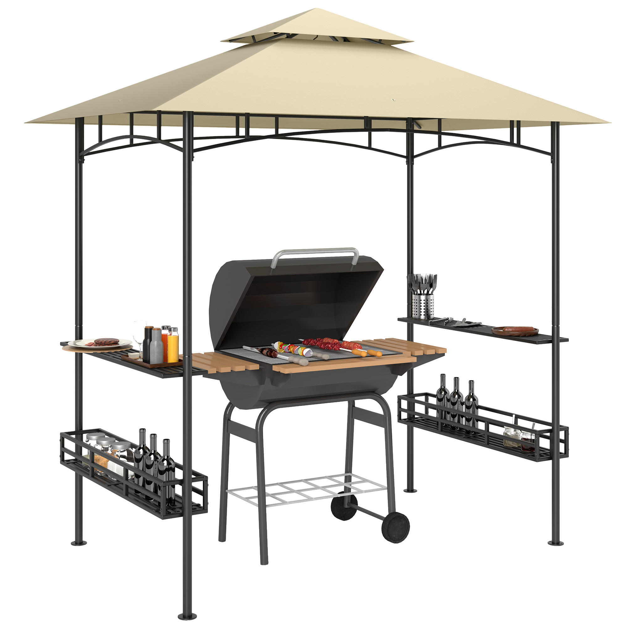 XXXLutz Grill-Zelt, Beige 240x257x150 cm