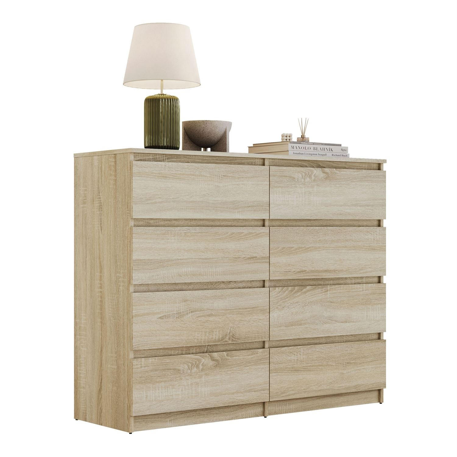 SIDEBOARD HANA M8 mit Schubladen Sonoma Eiche - Sonoma Eiche, Holzwerkstoff (120/97/40cm) - Lookway