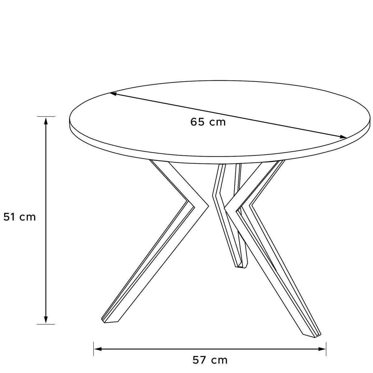 COUCHTISCH TETRO Kaffeetisch - Eiche Artisan, Holzwerkstoff/Metall (65/65/51cm) - KONSIMO®