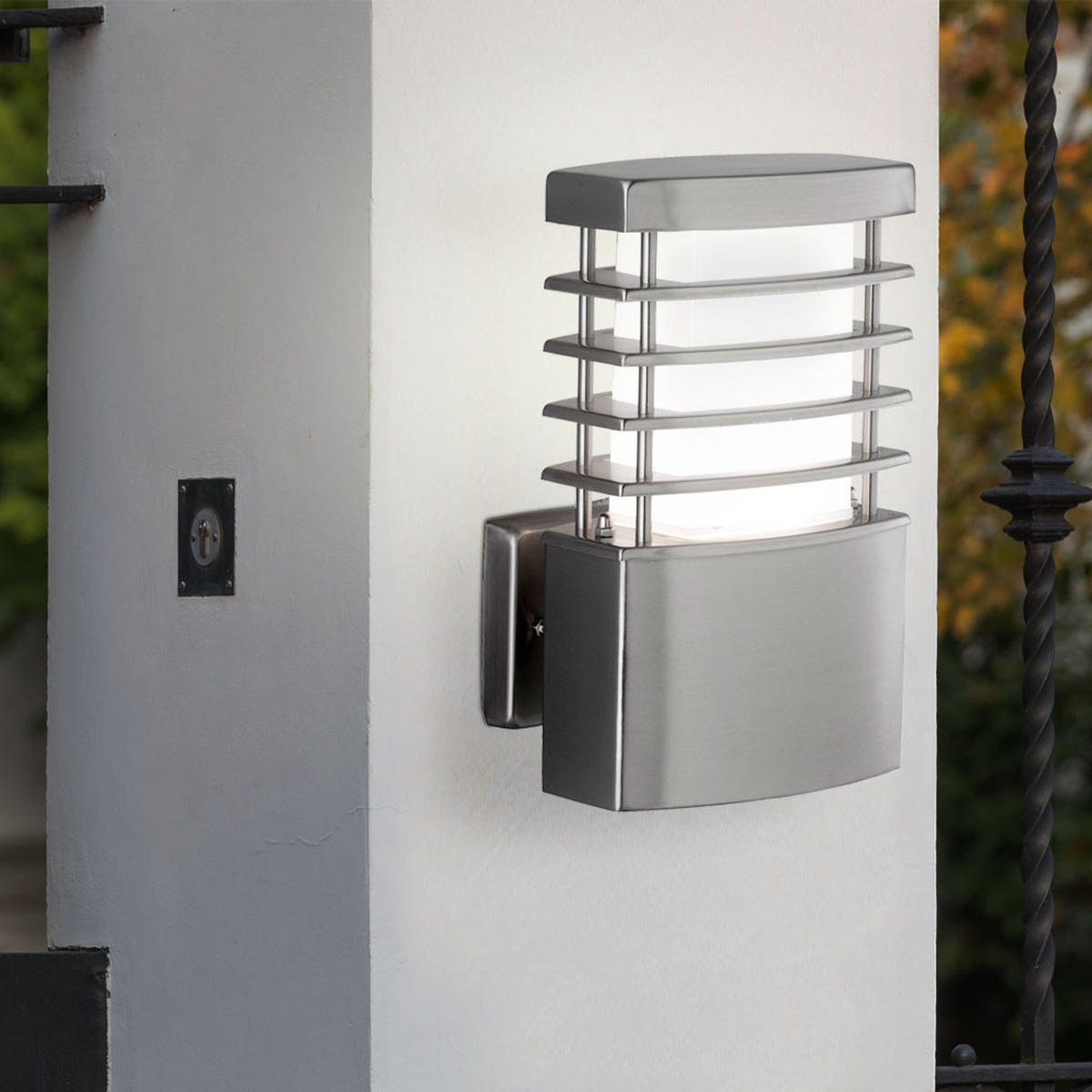 LED AUSSENLEUCHTE CHESTA Edelstahl Silber - Silberfarben, Metall (13.4/14.2/23cm) - Wofi