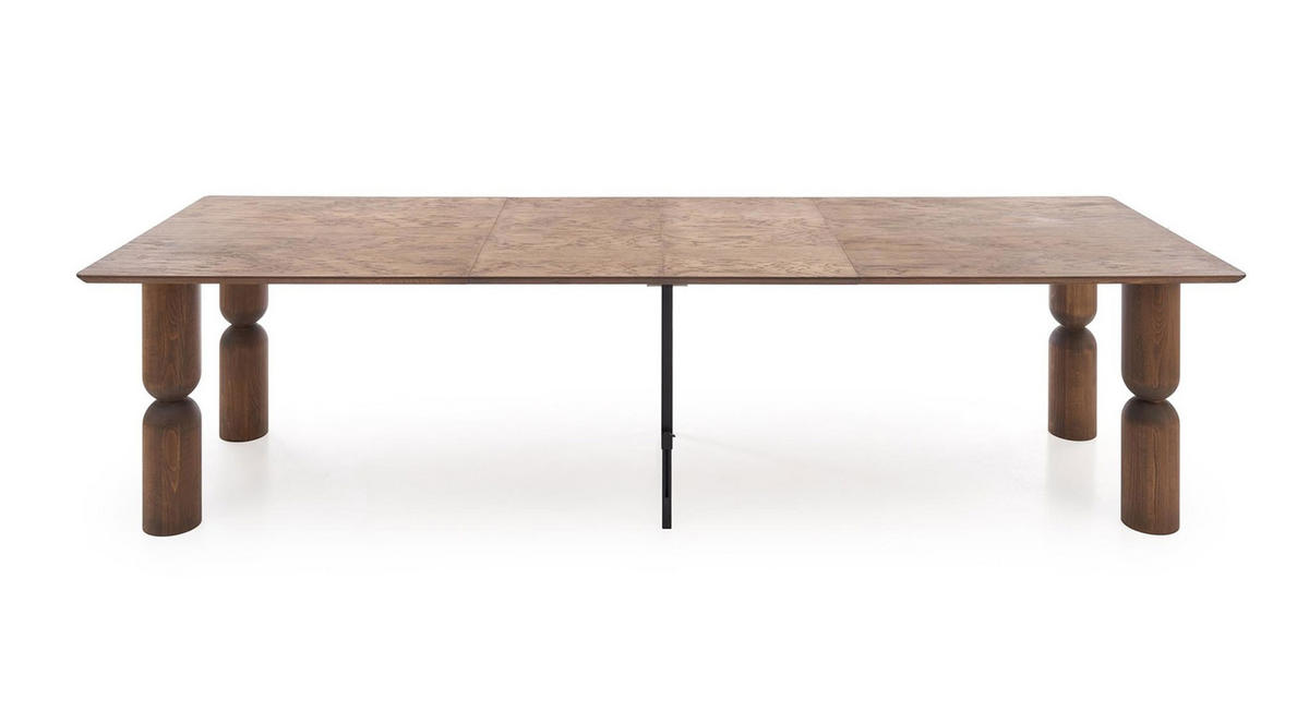 ESSTISCH Melton Nussbaum 200-250-300 / 101 / 76cm - Nussbaumfarben, Holz (101/300/76cm) - Feldmann-Wohnen
