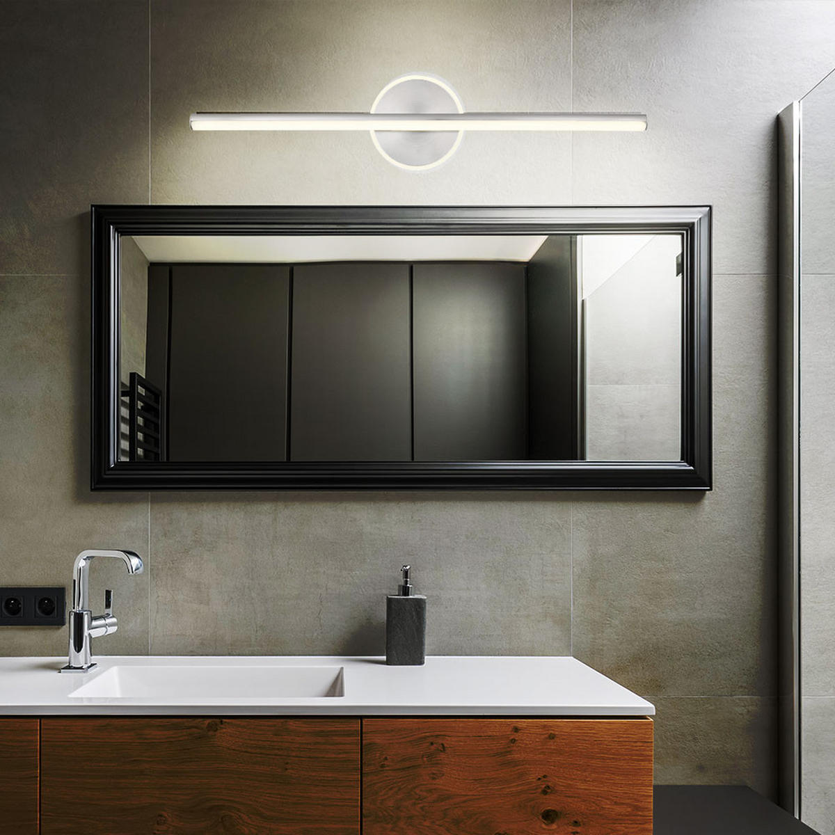 LED WANDLEUCHTE PEPE Silber Opal - Silberfarben, Metall (60.8/13/7.8cm) - Globo Lighting