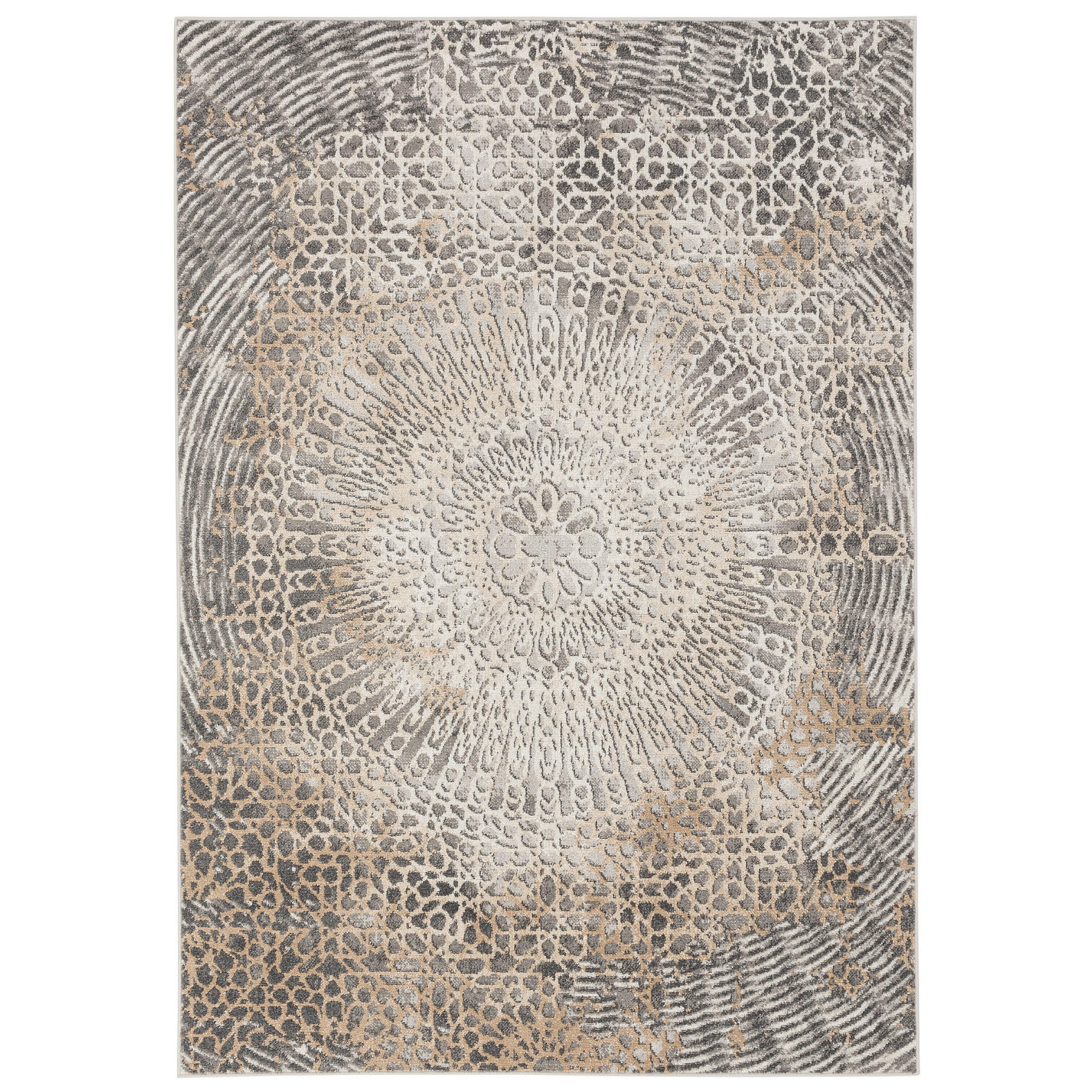 DESIGNER TEPPICH MODERNE ORIENT VINTAGE KLASSIK - Taupe, Textil (120/170cm) - Pergamon