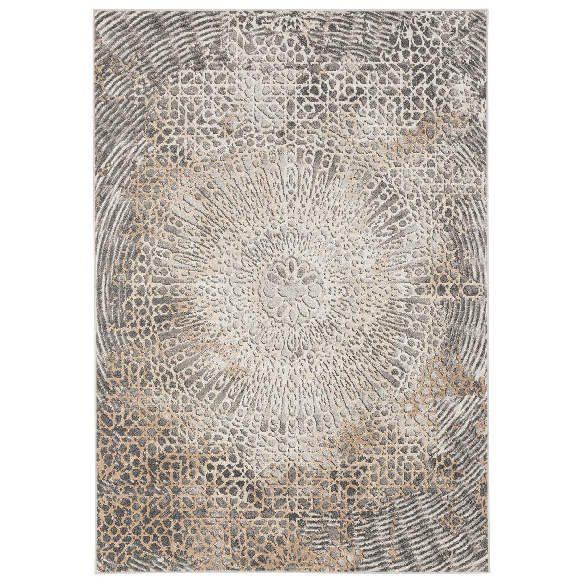 DESIGNER TEPPICH MODERNE ORIENT VINTAGE KLASSIK - Taupe, Textil (140/200cm) - Pergamon