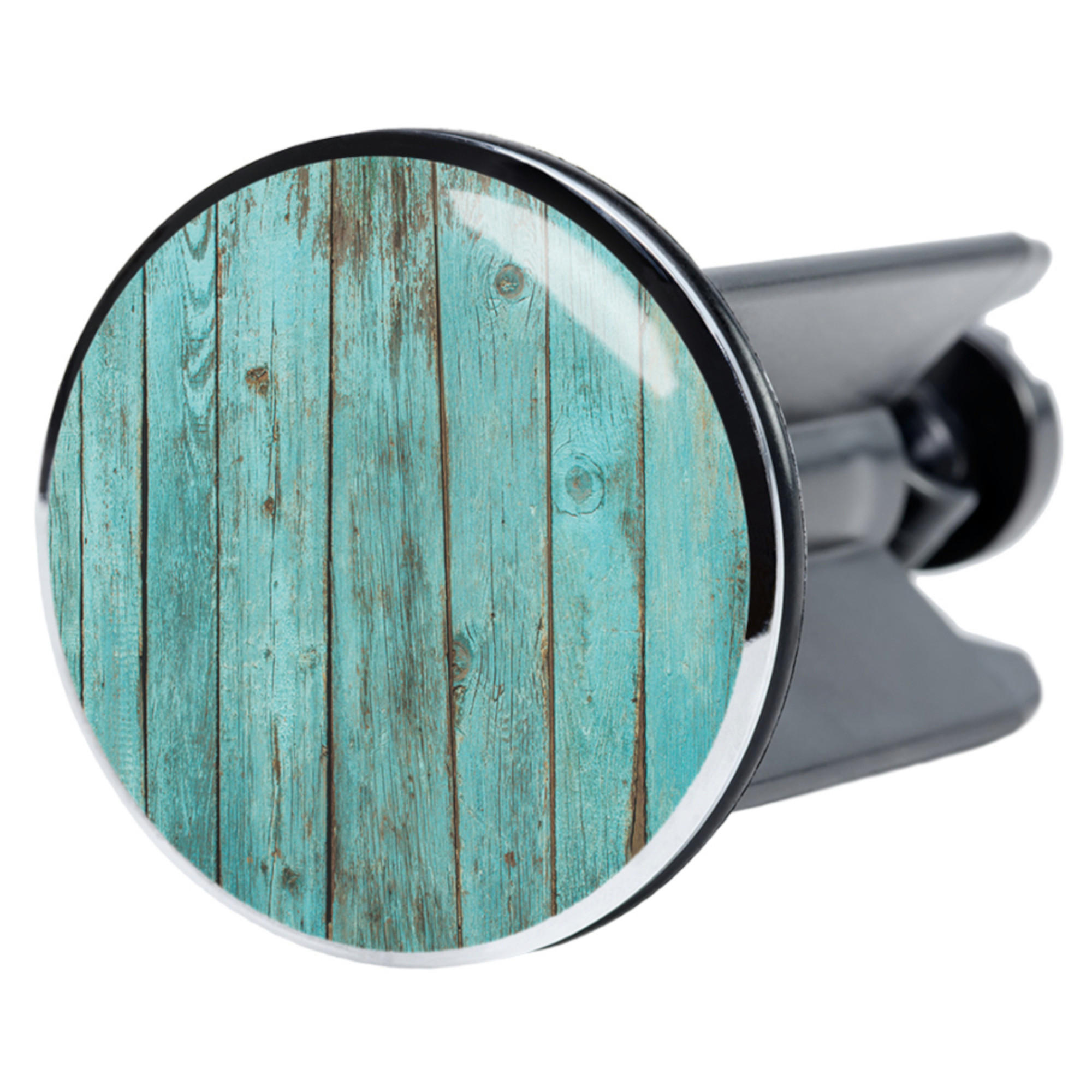 WASCHBECKENSTÖPSEL Lumber - Türkis, Kunststoff/Metall (4/7/7cm) - Sanilo