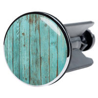 WASCHBECKENSTÖPSEL Lumber - Türkis, Kunststoff/Metall (4/7/7cm) - Sanilo