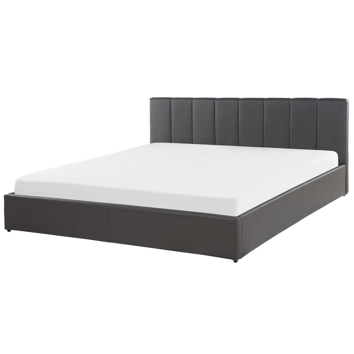 BETT 180/200 cm Dunkelgrau Dreux - Dunkelgrau, Textil (180/200cm) - Beliani