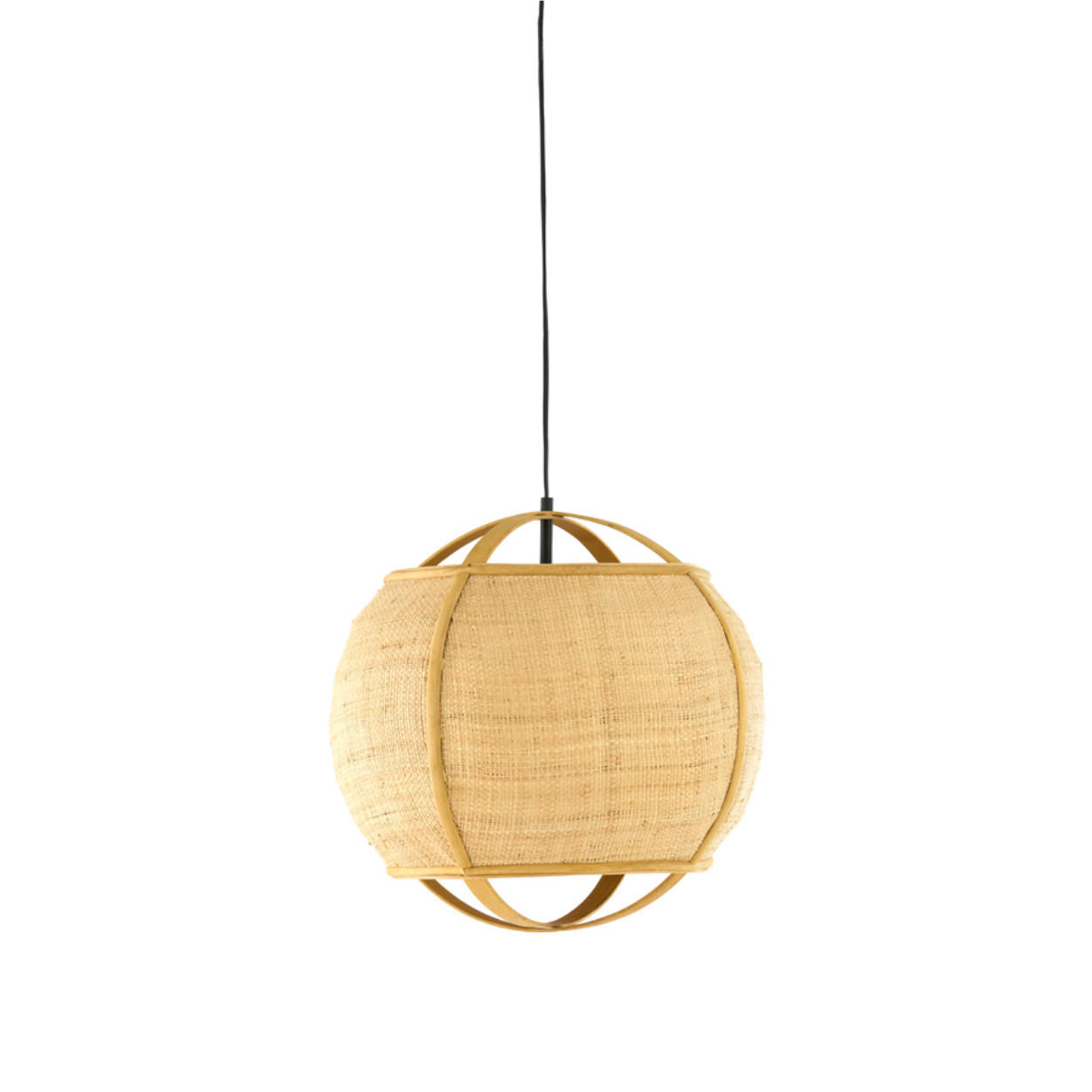 HÄNGELAMPE Bozona - Braun - 41/41/39 cm - Braun, Naturmaterialien (41/41/39cm) - Light & Living