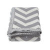 STRICKDECKE 130/170 cm, Zickzack-Muster Baumwolle - Grau, Textil (130/170cm) - Homescapes