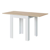 TISCH ausziehbarer Klappsystem in Buchform 67/67/79 cm - Weiß, Holzwerkstoff (67/67/79cm) - Calicosy