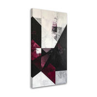 LEINWANDBILD 3D und geometrisch 50x100cm - Rot, Textil (50/100cm) - Feeby