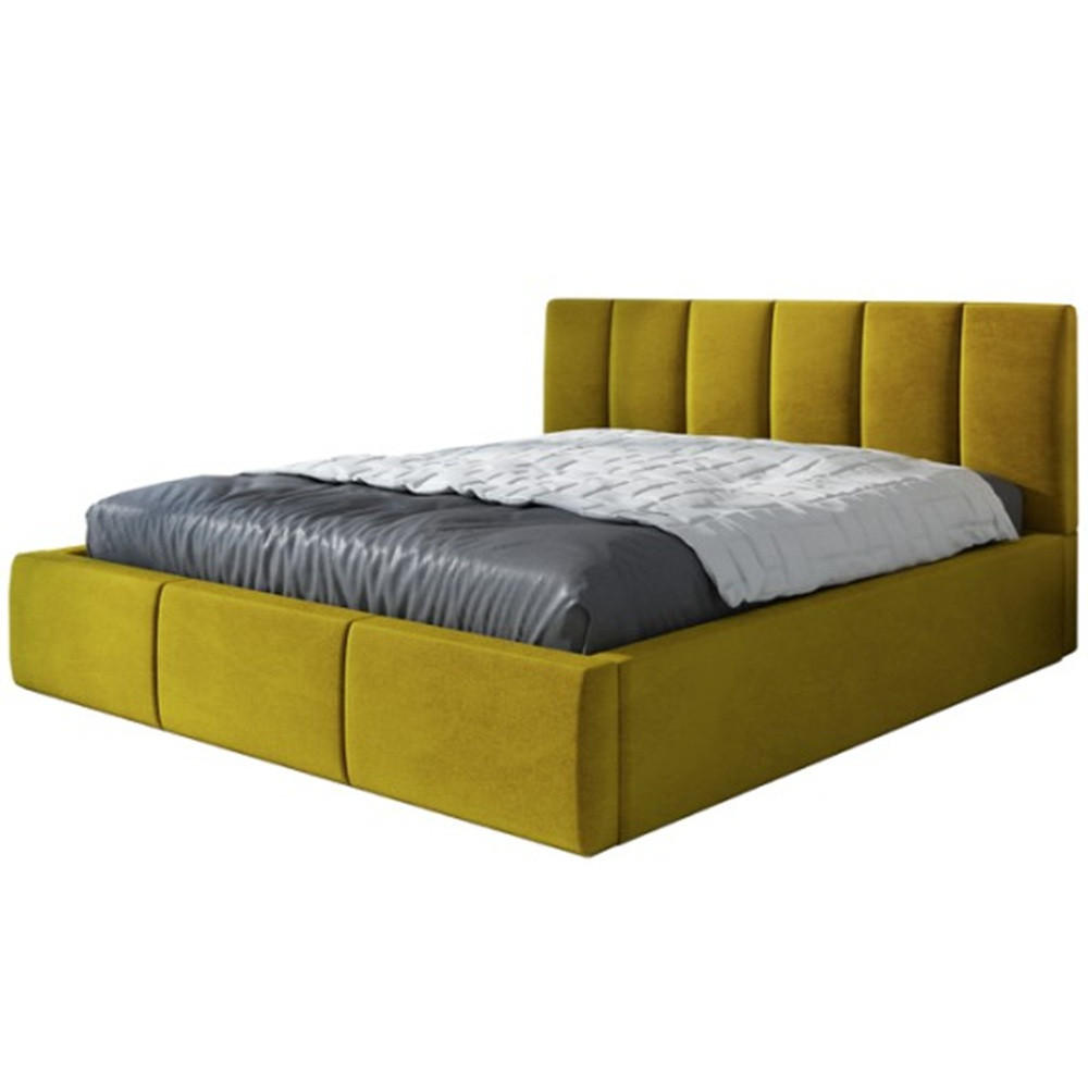 POLSTERBETT LISI-OM 120x200 Goldfarben - Goldfarben, Textil (120/200cm) - A&J MöbelLand