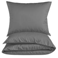 MIKROFASER-BETTWÄSCHE 155x220 cm Grau - Grau, Textil (155/220cm) - Carpe Sonno