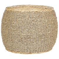POUF Seegras Beige Haiphong - Beige, Holz (40/30/40cm) - Beliani