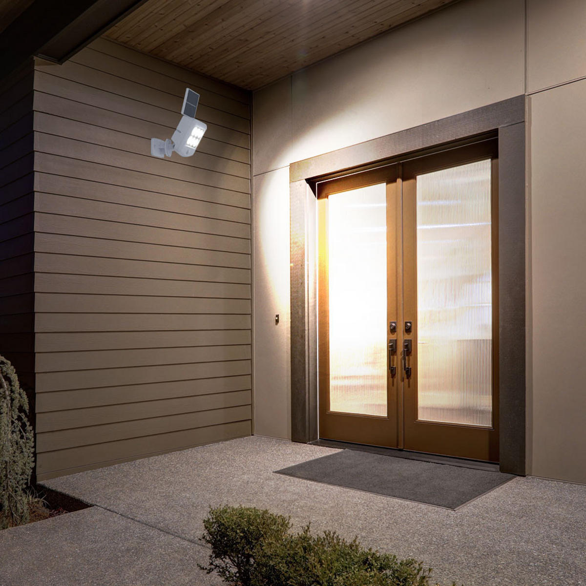 LED AUSSENLEUCHTE Solar Weiß - Weiß, Kunststoff (12.8/10/11cm) - Briloner