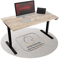 SCHREIBTISCH Elektrisch höhenverstellbarer Schreibtisch Y-Line Eiche Polar Schwarz 180/80/62-127cm - Eiche Bianco/Schwarz, Holzwerkstoff/Metall (80/180/127cm) - ASSMANN