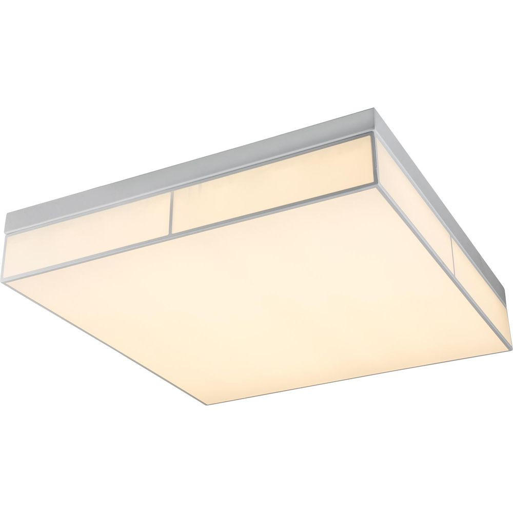 LED DECKENLEUCHTE AHAGGAR Weiß Metall - Weiß, Metall (60/60/12cm) - Globo Lighting