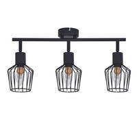 DECKENSTRAHLER Franziska 3-flammig 46/10/10 cm - Schwarz, Metall (46/10/10cm) - Nettlife