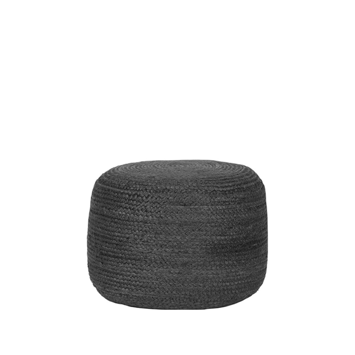 POUF Jute Grau 50/50/35 cm - Grau, Textil (50/35/50cm) - LABEL51