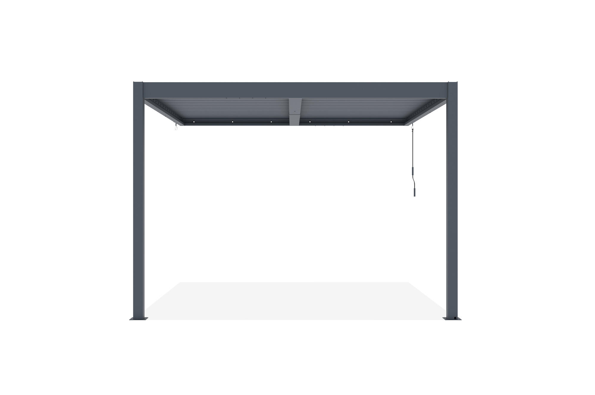 BIOKLIMATISCHE ANLEHNPERGOLA Piana Graue 3x3m Aluminium - Grau, Metall (304/218/300cm) - Cazeboo