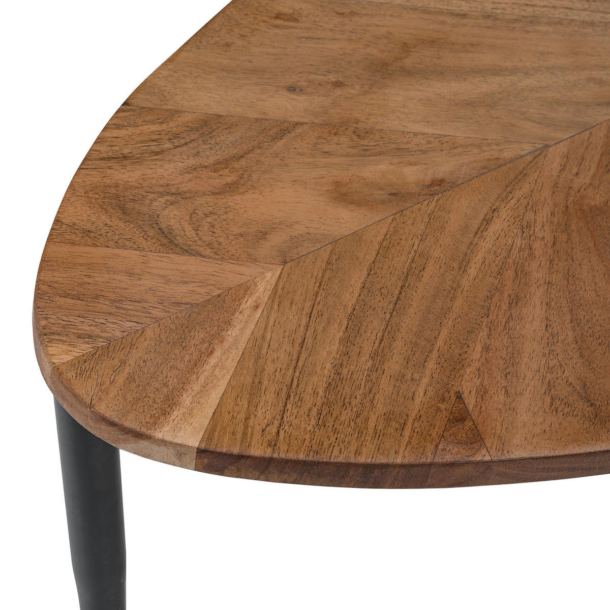 HOME24 Couchtisch CONDIS 2-teilig - Schwarz/Weiß, Holz/Stein (50/110/35cm) - home24