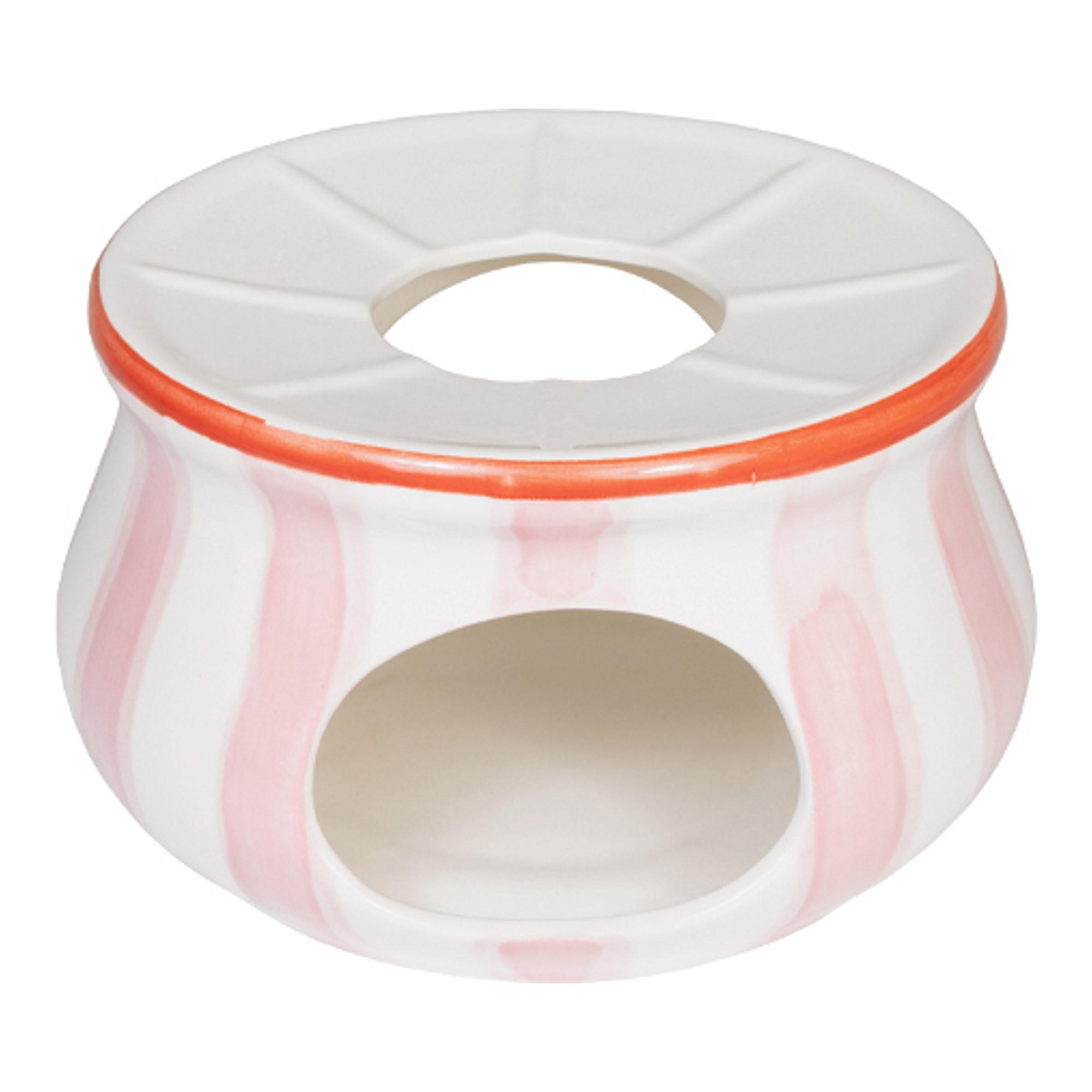 TEELICHTHALTER Streifen in Rosa - 10cm - Multicolor, Keramik (16/10/15cm) - Blond Amsterdam