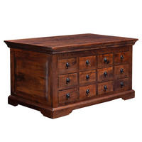 COUCHTISCH Akazie 100x60x54 nougat lackiert OXFORD #321 - Dunkelbraun, Holz (100/60/54cm) - Massivmoebel24