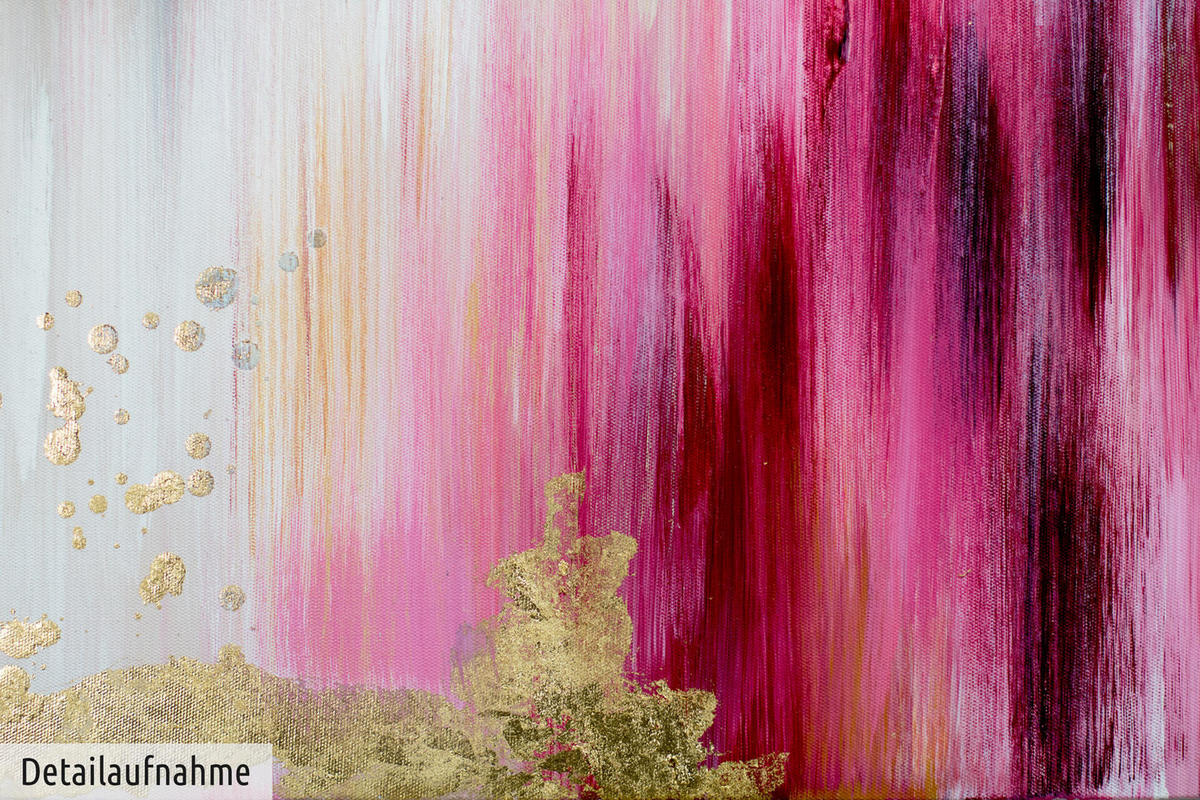 ACRYLBILD HANDGEMALT 120/80 cm - Pink, Holz/Textil (120/80cm) - KUNSTLOFT