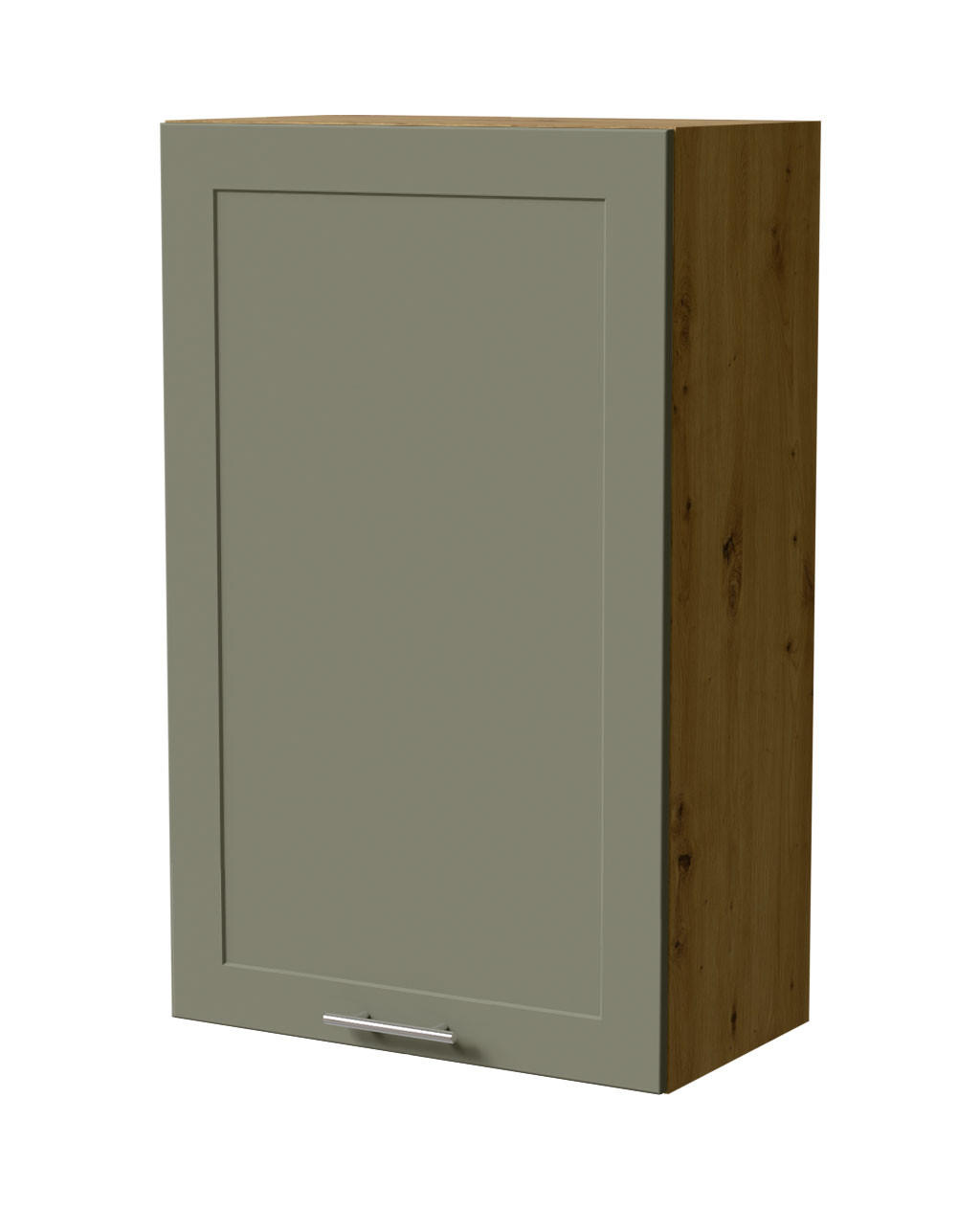 HÄNGESCHRANK Oslo W4/60/1 Eiche Artisan / Reed Green Matt 60 / 32,5 / 96cm - Eiche Artisan/Grün, Holz/Holzwerkstoff (60/96/32.5cm) - Feldmann-Wohnen