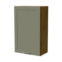 HÄNGESCHRANK Oslo W4/60/1 Eiche Artisan / Reed Green Matt 60 / 32,5 / 96cm - Eiche Artisan/Grün, Holz/Holzwerkstoff (60/96/32.5cm) - Feldmann-Wohnen