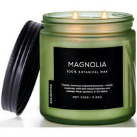 DUFTKERZE Magnolia 330g 70h 2-Docht Sojawachs - Grün, Paraffin (9.5cm)