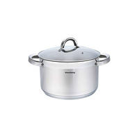 TOPF Silber 24/24/13.5 cm KB7126 - Silberfarben, Metall (24cm) - Klausberg 