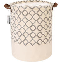 WÄSCHEKORB Gitter-Muster Grau 45 cm - Multicolor, Textil (35/45/35cm)
