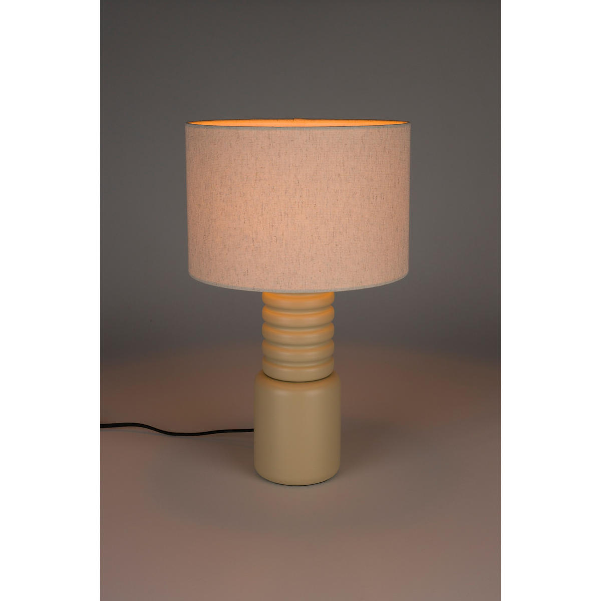 TISCHLAMPE Six Beige - Beige, Metall (30/30/50cm) - Zuiver