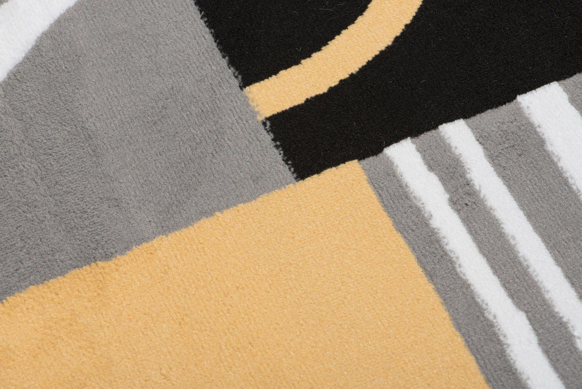 TEPPICH MAYA Gelb Geometrisch Kreise Vierecke 200/300 cm - Gelb, Textil (200/300cm) - Tapiso