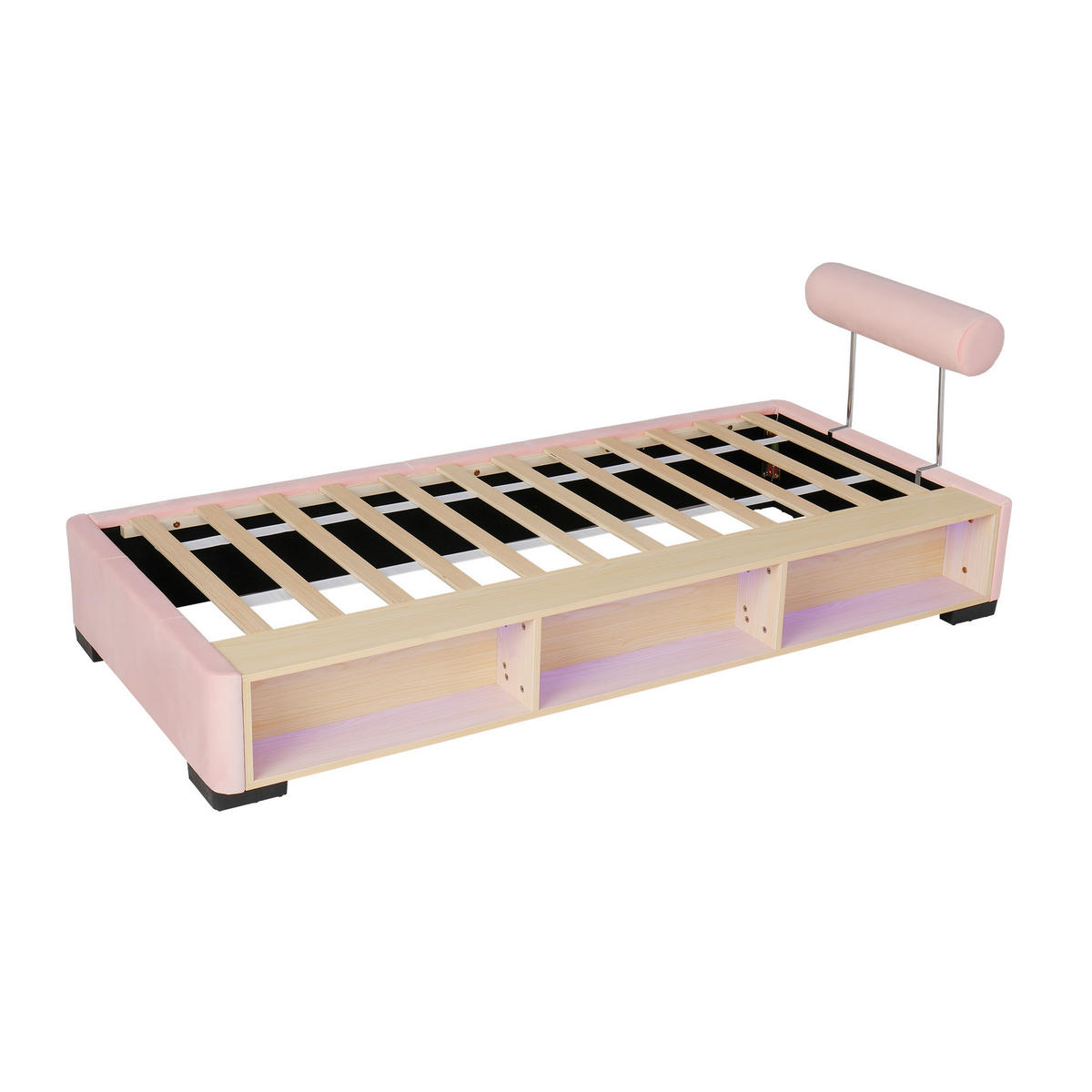 KINDERBETT 90/200 cm Rosa - Pink, Textil
