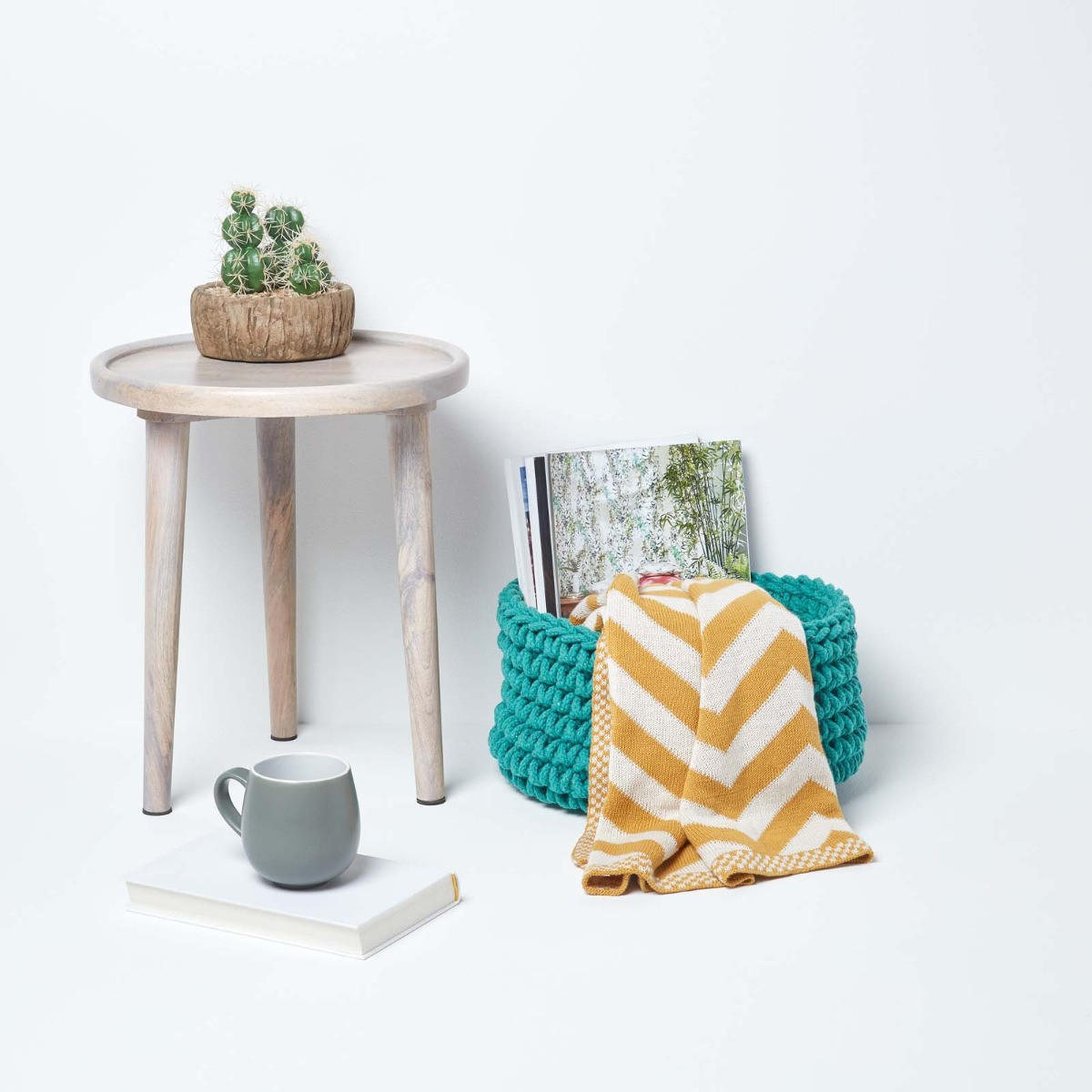 AUFBEWAHRUNGSKORB Baumwolle 37/21 cm - Petrol, Textil (37/37/21cm) - Homescapes