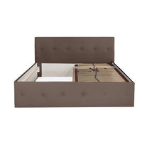 POLSTERBETT Atalanta Dunkelbraun 100 x 200 x 40 cm Ohne Matratze und Lattenrost - Dunkelbraun, Holz (100/200cm) - Halmon Schlafkomfort Betten 