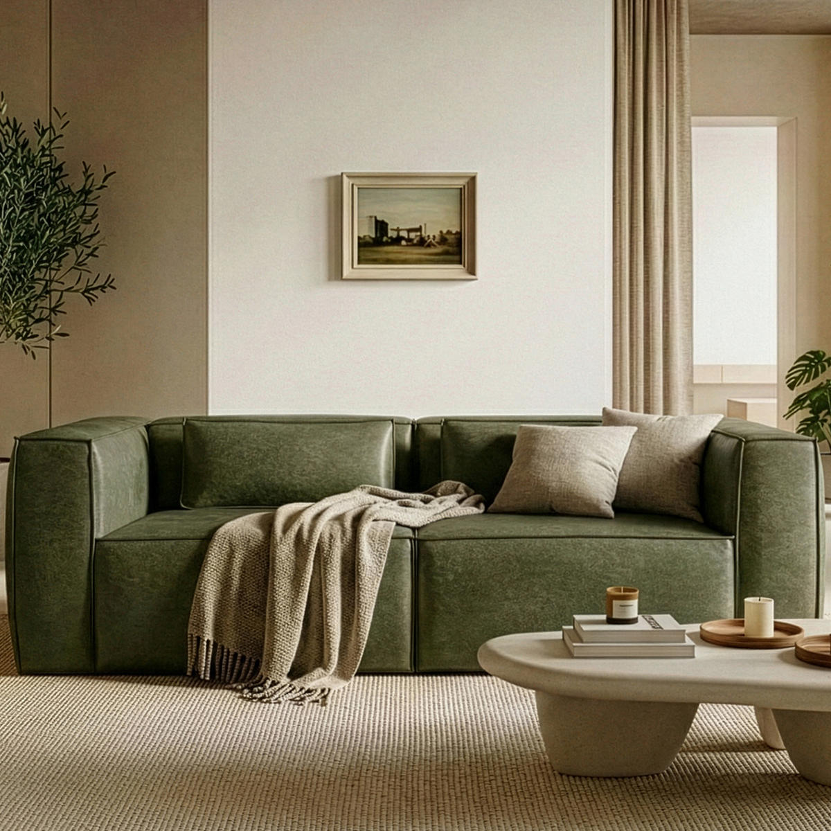 3-SITZER SOFA FEROX, Grün - Grün, Holz/Holzwerkstoff (240/73/96cm) - KONSIMO®