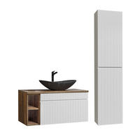 KOUPELNOVÝ NÁBYTEK 100cm Zelie 2er-Set Bílá - bílá, kompozitní dřevo (100/48/46cm) - Petits-meubles