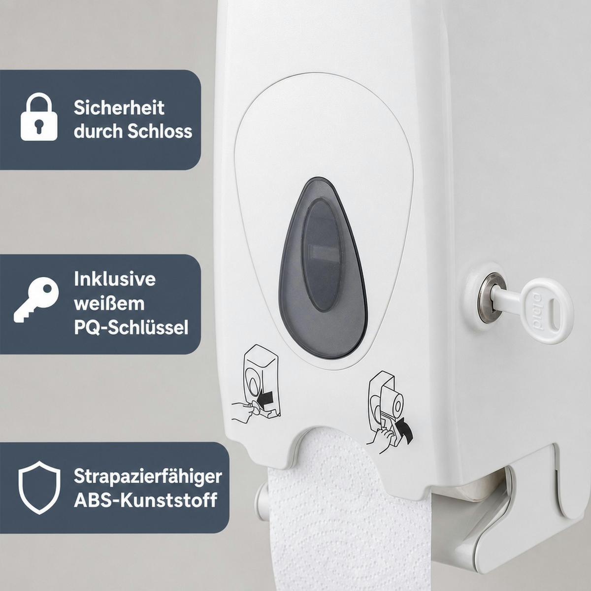 TOILETTENPAPIERHALTER - Weiß, Kunststoff (14.5/31.5/15cm) - ich-zapfe